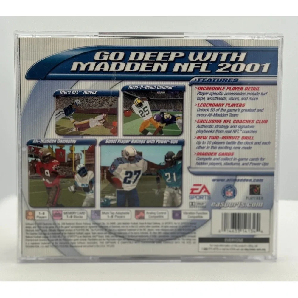 Madden 2001 Playstation PS1 (2000) - With Case and Manual - Tested